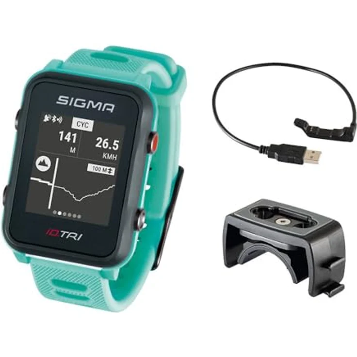 Sigma iD.TRI Multifunktions Sportuhr Handgelenk Pulsmessung Unisex, Einheitsgröße, Mint – Bild 2