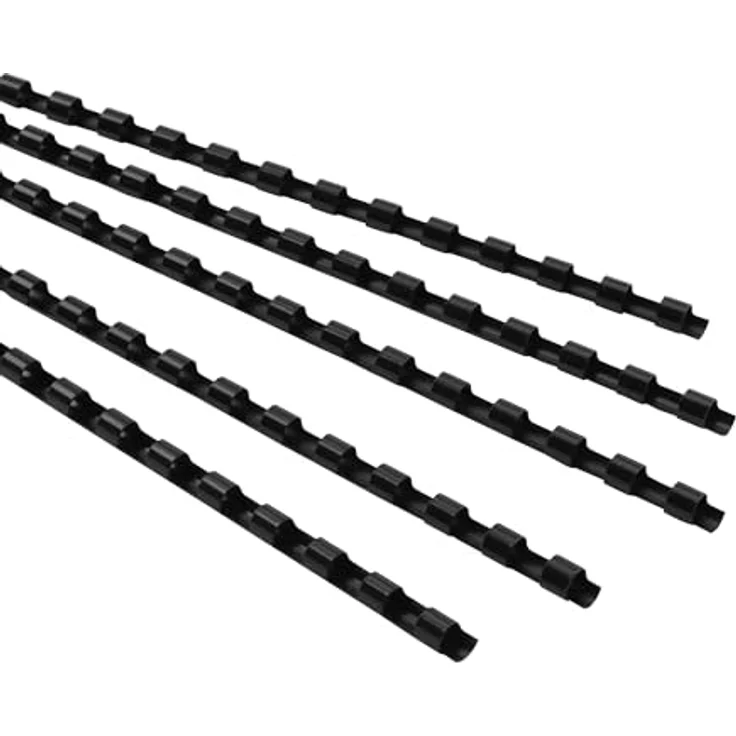 GENIE Plastikbinderücken 12371, DIN A4, 10 mm, 25 Stück, schwarz, für alle Bindegeräte – Bild 2