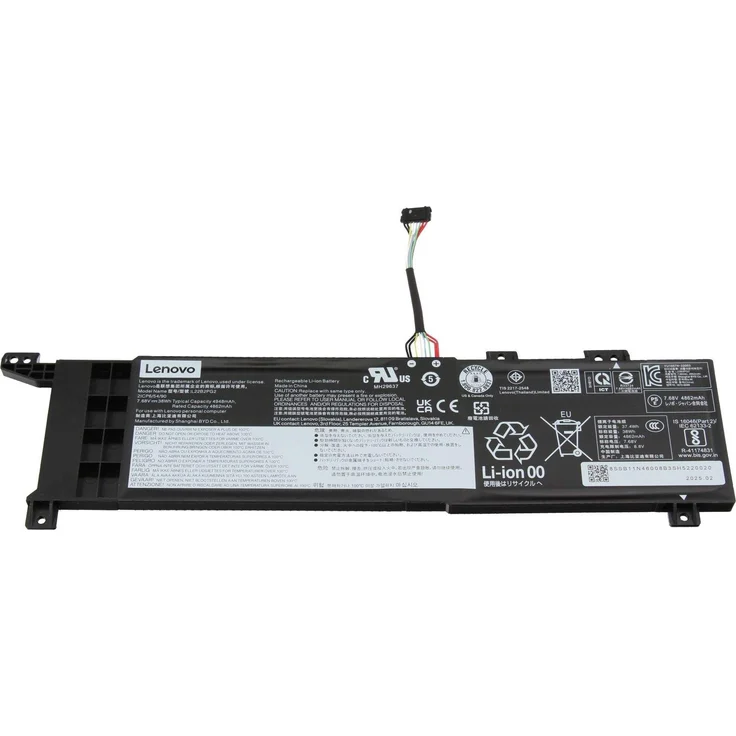 Lenovo Battery 2-cell 38Wh 5B11K24746, 4.948 mAh, 7,68 V Akku für Lenovo Notebooks