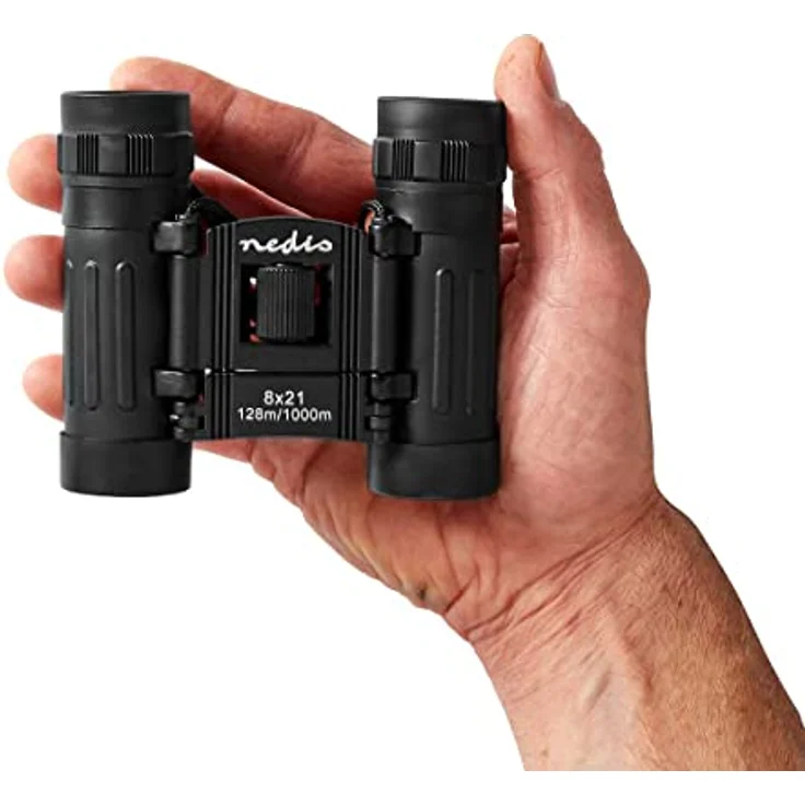 NEDIS SCBI1000BK Fernglas mit 8-facher Vergrößerung, 21 mm Objektivdurchmesser, 10,5 mm Augenabstand und Sichtfeld von 128 m, schwarz – Bild 4