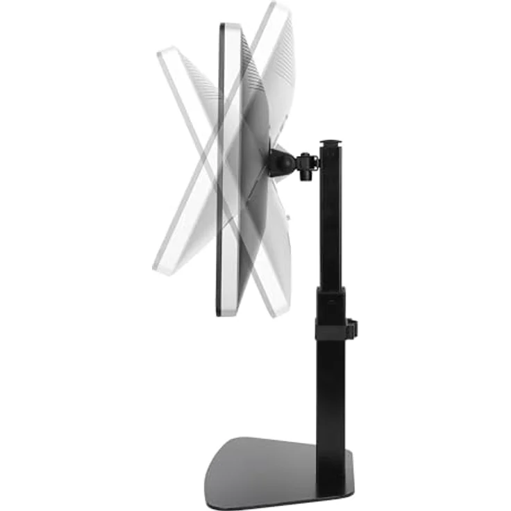 Manhattan Single Monitor Halterung, Tischständer für 15-32 Zoll Displays, höhenverstellbar, schwarz – Bild 6