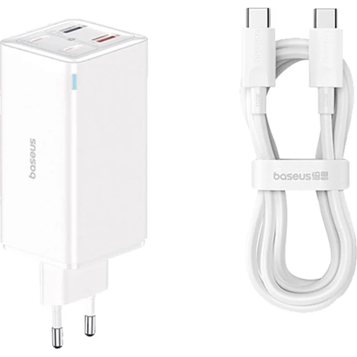 Baseus GaN6 Pro Fast Wall Charger (100 W), USB Ladegerät mit 4 Anschlüssen, Weiss