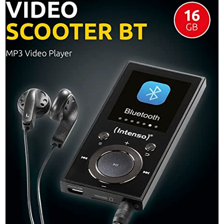 Intenso MP3 Player Video Scooter 1,8 Zoll Bluetooth schwarz – Bild 2
