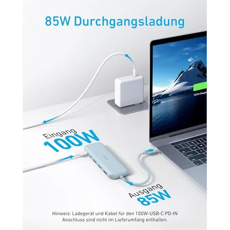 Anker USB C Hub, 332 USB-C Hub (5-in-1) mit 4K HDMI Display, 5Gbps Datenanschluss und 2 USB-A Ports für MacBook Pro, Air, Dell XPS, Lenovo Thinkpad, HP Laptops - Schwarz – Bild 3