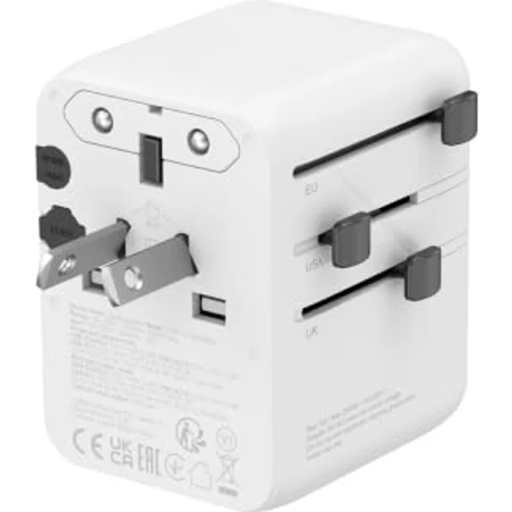 Canyon Universal Travel Adapter OnTour 70, 4 regionale Steckdosentypen, 3 USB-C & 2 USB-A Ports, 7-in-1-Laden bis 70W, GaN-III-Technologie – Bild 3