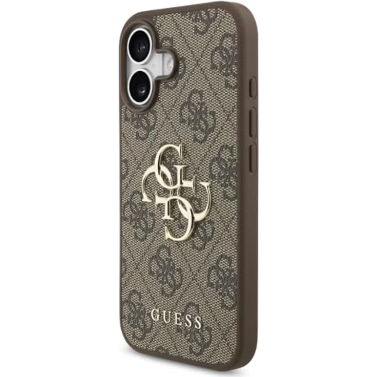 CG MOBILE Guess 4G Groß Logo Hülle, Kunstleder Hardcase für iPhone 17, Braun – Bild 2