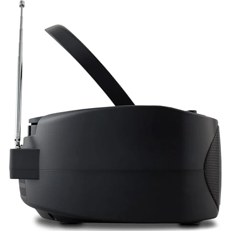 MEDION DRX-1 Plus, Tragbare Boombox mit DAB+ UKW Radio, Bluetooth, CD-Player, MP3, Kassette, Kopfhöreranschluss, Stereo Sound System, schwarz – Bild 3