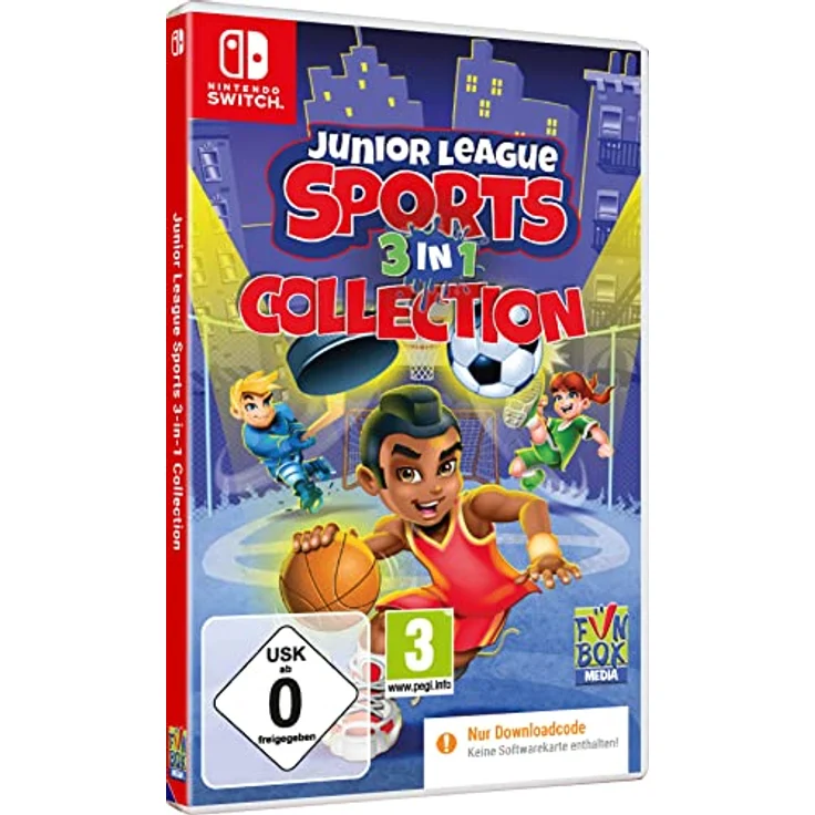 Markt + Technik Junior League Sports 3in1 Collection - Sport Spiele Fußball, Basketball, Eishockey für Nintendo Switch, 1-2 Spieler, Download Code in der Box enthalten – Bild 1