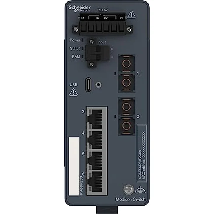Schneider Electric MCSESM063F2CU0 Modicon Managed Switch, 4 Ports, Ethernet TCP/IP, kompakt, für raue Umgebungen – Bild 7