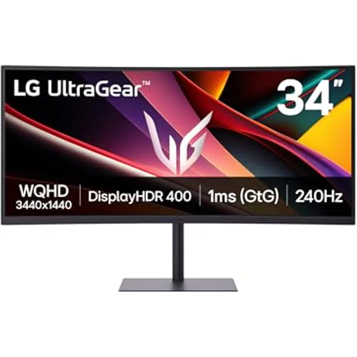 LG Ultragear 34G630A-B, 34" Curved VA Gaming-Monitor mit WQHD (3.440x1.440), 240Hz, DisplayHDR 400, AMD FreeSync Premium, Schwarz