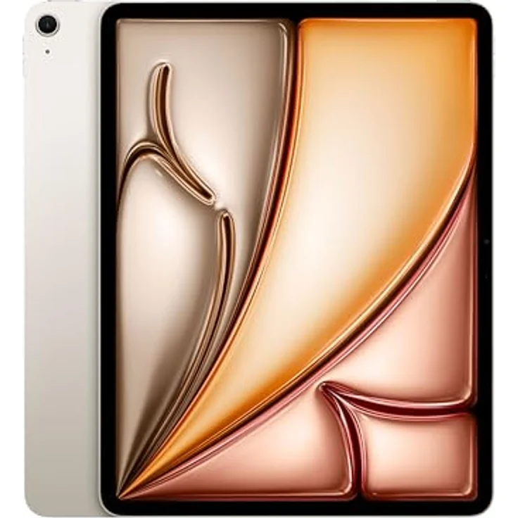Apple 13" iPad Air 2024 (M2): Liquid Retina Display, 12 MP Querformat Frontkamera/12 MP Rückkamera, Touch ID, WLAN 6E, 128 GB, Polarstern – Bild 1