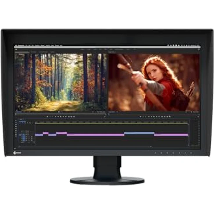 EIZO ColorEdge CG2700X 68,4 cm (27 Zoll) Grafik Monitor (HDMI, USB Hub, USB-C, RJ-45 LAN, KVM Switch, DisplayPort, 3840 x 2160 (4K UHD), 99% AdobeRGB, 98% DCI-P3) schwarz – Bild 2
