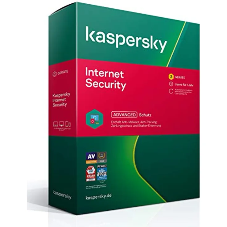 Kaspersky Internet Security 2022 | 3 Geräte | 1 Jahr | Schutz vor Malware, Webcam-Hacks und Betrugsversuchen | Windows/Mac/Android | Aktivierungscode in Standardverpackung