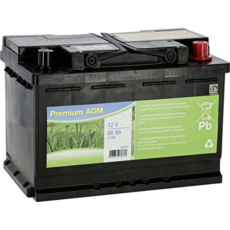 Kerbl Premium AGM Batterie 88 AH (C100), zuverlässige Stromquelle mit hoher Leistungsfähigkeit, 442064 – Bild 2