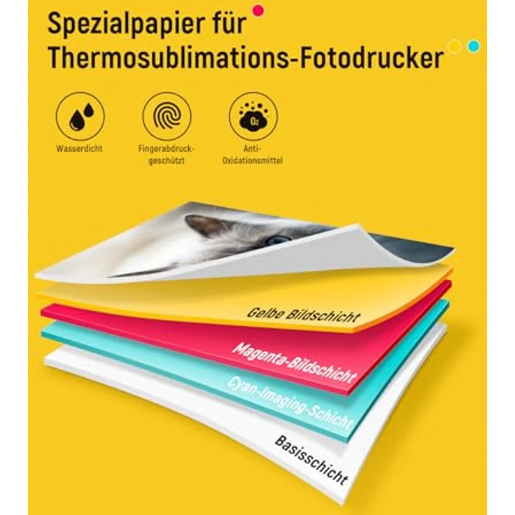 Liene Fotopapier 4x6 Photo Printer Paper 80 Sheets & 2 Ink, langlebig und praktisch, kompatibel mit allen Druckermodellen – Bild 5