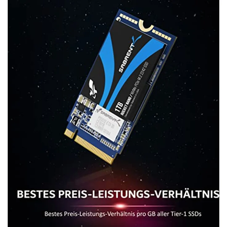 Sabrent 1TB Rocket NVMe PCIe M.2 2242 DRAM-freie interne Hochleistungs-SSD mit geringem Stromverbrauch (SB-1342-1TB) – Bild 5