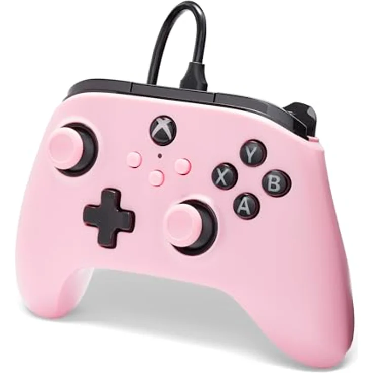 PowerA Kabelgebundener Controller für Xbox Series X|S - Rosa, Gamepad mit Doppel-Vibrationsmotoren und Extralangem USB-C-Kabel – Bild 4