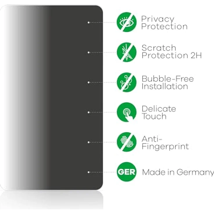 upscreen Anti-Spy Blickschutzfolie für Lenovo ThinkPad X1 Carbon 14" Gen 11, Privacy Displayschutz-Folie mit Blaulichtfilter, Blasenfreie Montage, Made in Germany – Bild 3