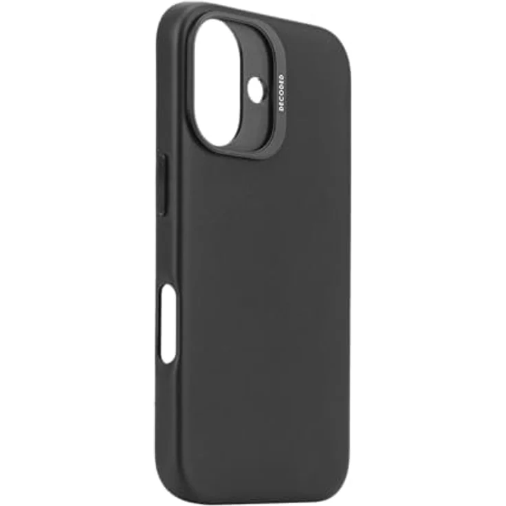 DECODED Lederhülle für iPhone 16, Echt ECCO Leder Hülle, MagSafe-kompatibel, Stoßfest, Schwarz – Bild 3