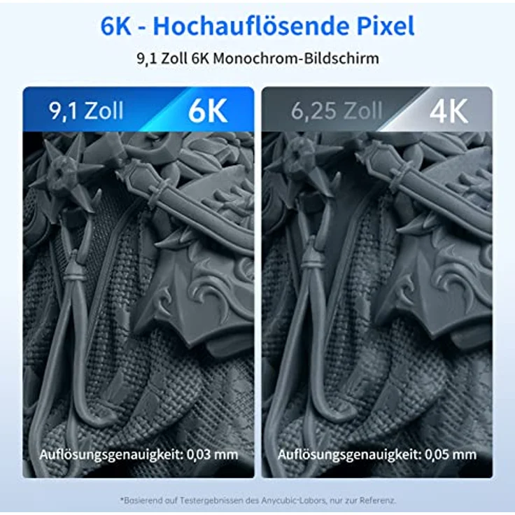 Anycubic Photon Mono X 6Ks Resin 3D Drucker, 9,1 Zoll 6K-Bildschirm, Doppelschiene-Z-Achse, Lighturbo Matrixlichtquelle, Druckgröße 195,84x122,4x200mm - Schwarz - Preisvergleich – Bild 2