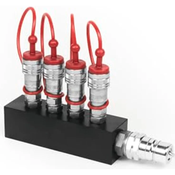 TCM CO2 Verteilerblock (4x3/8 out auf 1x3/4 in), Made in Europe für Effektmaschinen & Zubehör, Hazer – Bild 2