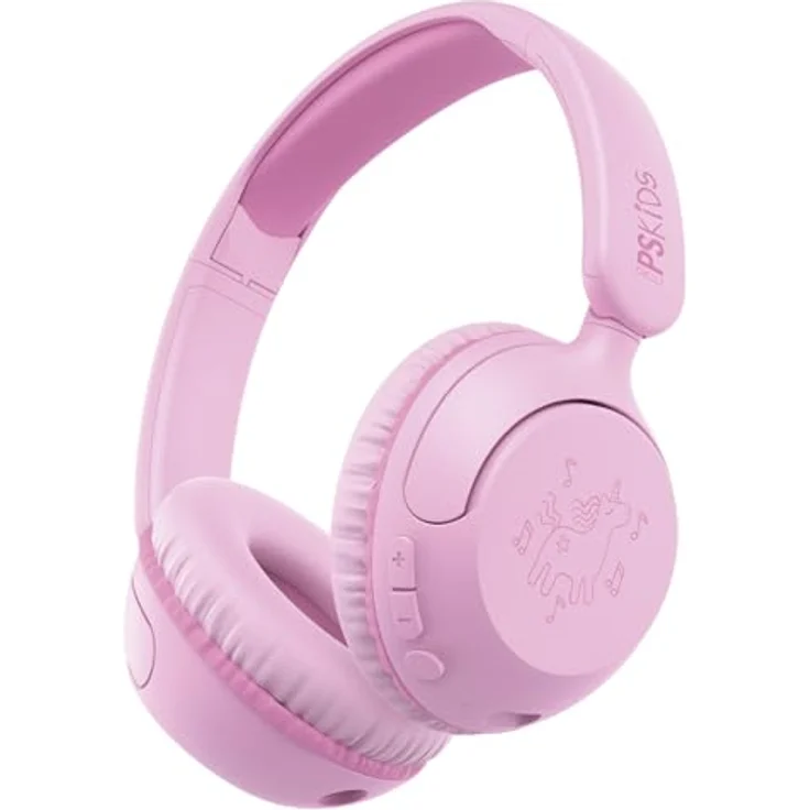 DCU Tecnologic PlaySafe Kids Kopfhörer DCU 34152545, 3-in-1 Design mit sicherer Lautstärkebegrenzung, rosa – Bild 1