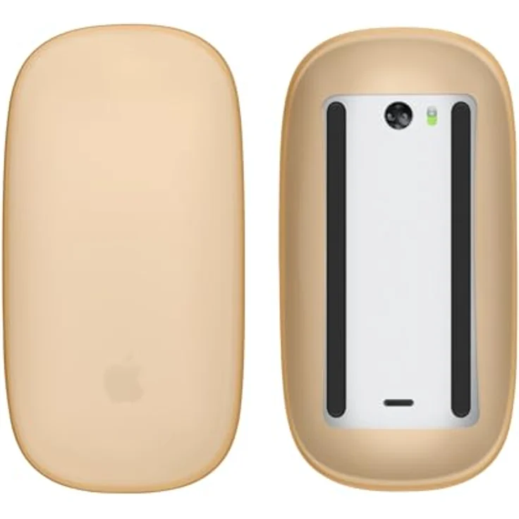 kwmobile Silikon Schutzhülle kompatibel mit Apple Magic Mouse 1/2 Hülle - PC Maus Cover aus softem Silikon - Orange - Ergonomisch und präzise für Gaming und Arbeit – Bild 1
