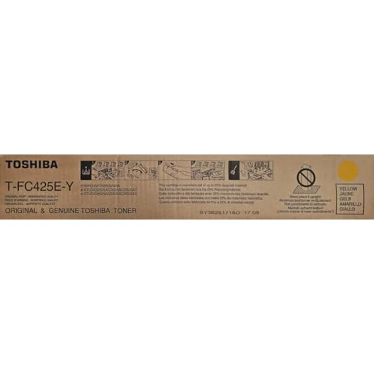 TOSHIBA Tintenpatronen T-FC425EY, Gelb Toner für e-STUDIO6525AC Series, 38000 Seiten rendimiento – Bild 1