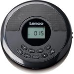 Lenco CD-340BK, Kompaktradio mit CD-Player und UKW, Schwarz
