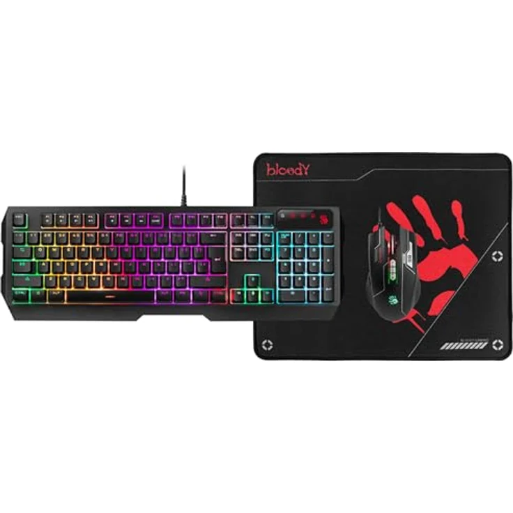 Tracer Bloody B1700 Spielset, Mauspad & Deskmat Set, Schwarz – Bild 1