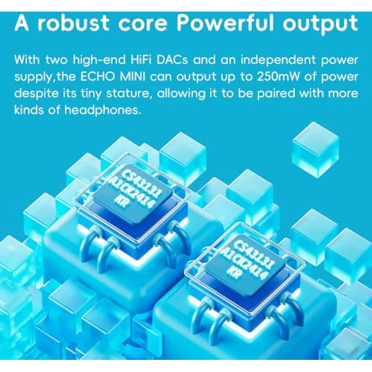 FiiO Echo-Mini-HiFi-Bluetooth-MP3-Player, 15-Stunden-Wiedergabe, unabhängige Lautstärkeregelung, 3,5 mm/4,4 mm Kopfhörerausgänge, rosa – Bild 3