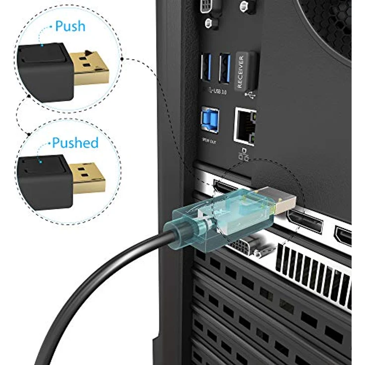 KabelDirekt - Mini DisplayPort (Thunderbolt) auf DisplayPort Kabel (Mini DP auf DP) - 3m - (UHD Auflösung mit 4K / 60Hz, Version 1.2, für PC & Mac, DP Stecker mit Verriegelung, schwarz) – Bild 7