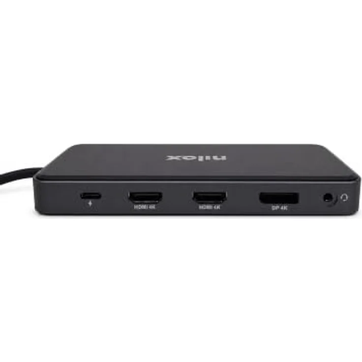 Nilox 12 in 1 USB-C Hub, Docking Station in Grau mit 12 Ports, Slim Fit, Plug & Play – Bild 4