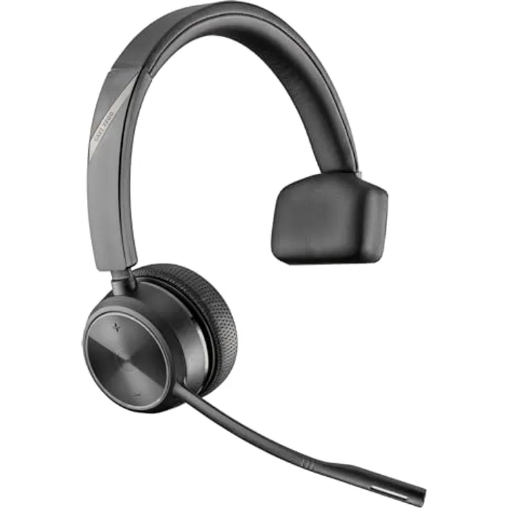 Poly Savi 7210 Office Mono DECT Headset, schnurloses Headset für Festnetztelefone mit Geräuschunterdrückung, bis zu 120 m Reichweite, 12 Stunden Sprechzeit