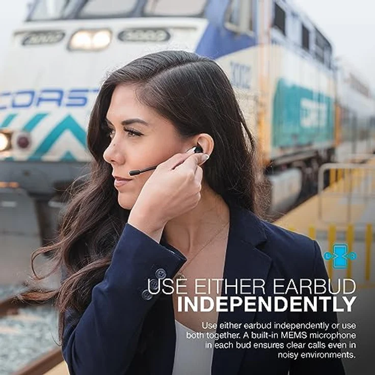 JLab Work In Ear Kopfhörer Bluetooth Kabellos, True Wireless Kopfhörer mit Mikrofon, 55+ Stunden Headphones, Ohrhörer Kabellose, Bluetooth-Headset PC für Laptop Büro – Bild 2