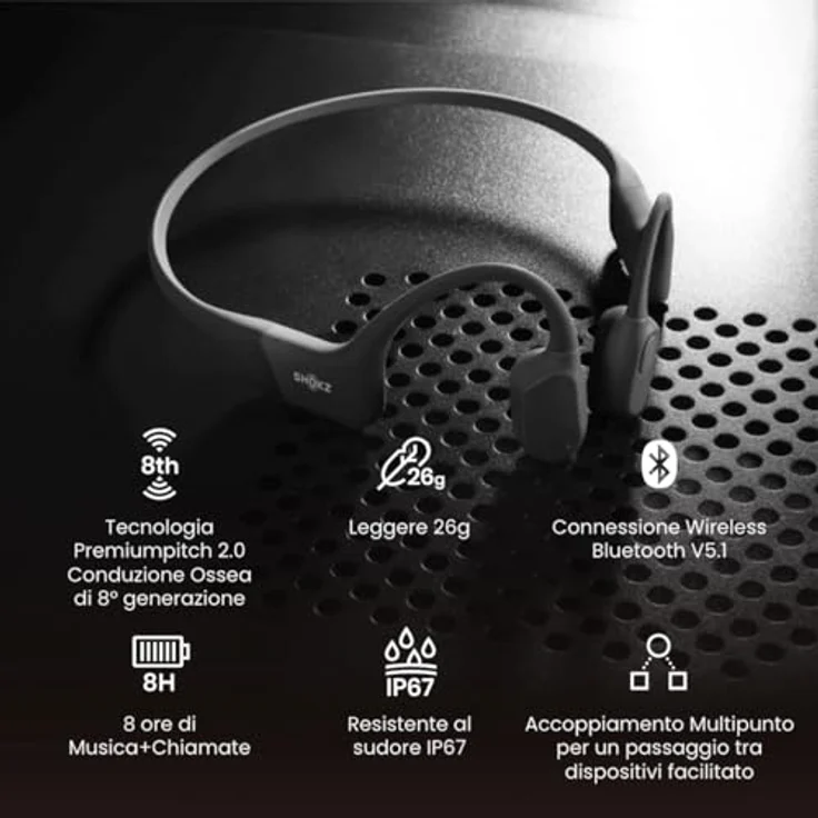 Shokz Openrun USB-C Schwarz Over-Ear-Kopfhörer mit Knochenleitungstechnologie und Bluetooth 5.1 – Bild 4