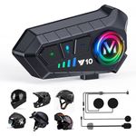 DTC GmbH Motorradhelm Motorradhelm Bluetooth-Headset, drahtloses Bluetooth-Headset für Motorrad, Skifahren, Reiten