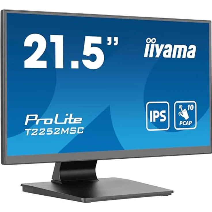 iiyama Prolite T2252MSC-B2 54,5cm 21,5" IPS LED-Monitor Full-HD 10 Punkt Multitouch kapazitiv HDMI DP USB3.0 7H schwarz – Bild 3