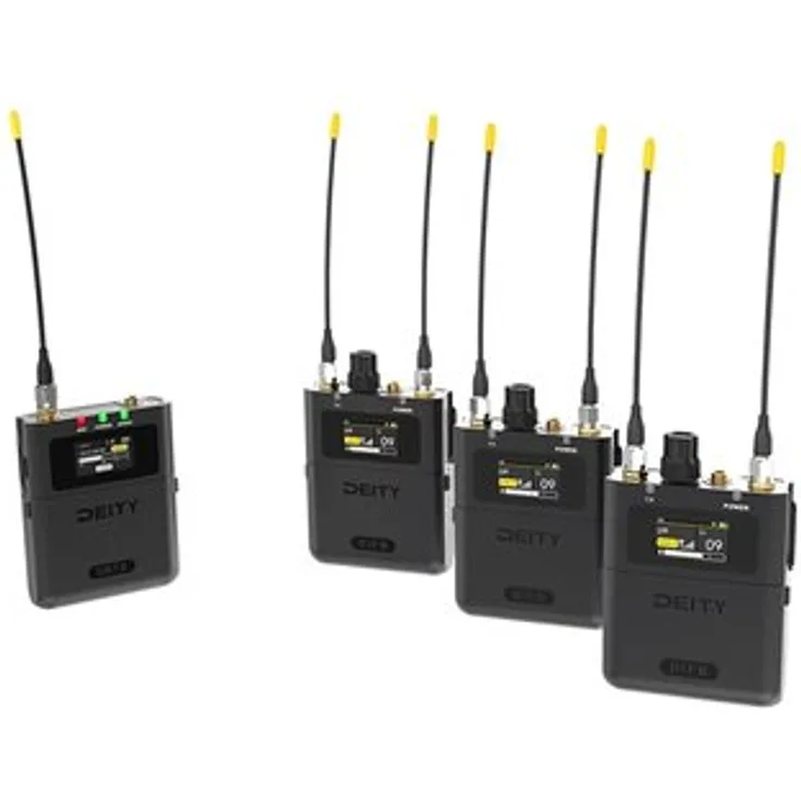 Deity THEOS DIFB Kit, Mikrofon-Set mit 3 Ultra-Wideband IFB-Empfängern und DBTX-Sender, 128 GB Recorder