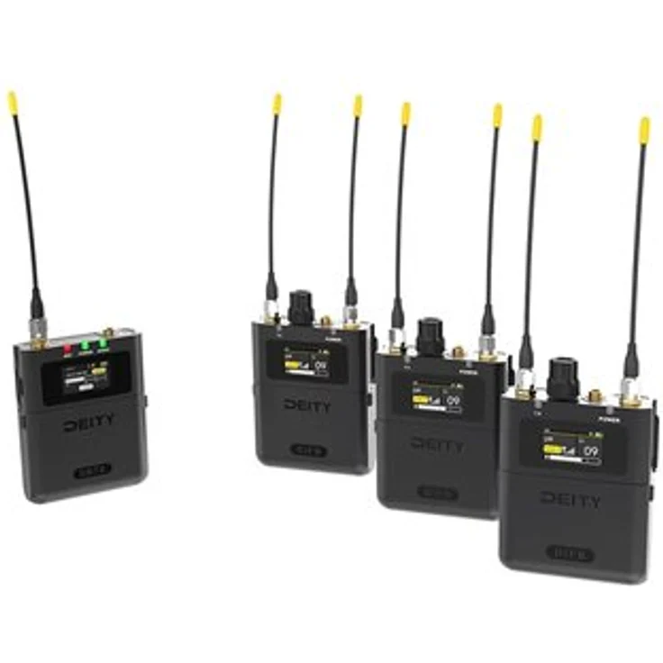 Deity THEOS DIFB Kit, Mikrofon-Set mit 3 Ultra-Wideband IFB-Empfängern und DBTX-Sender, 128 GB Recorder