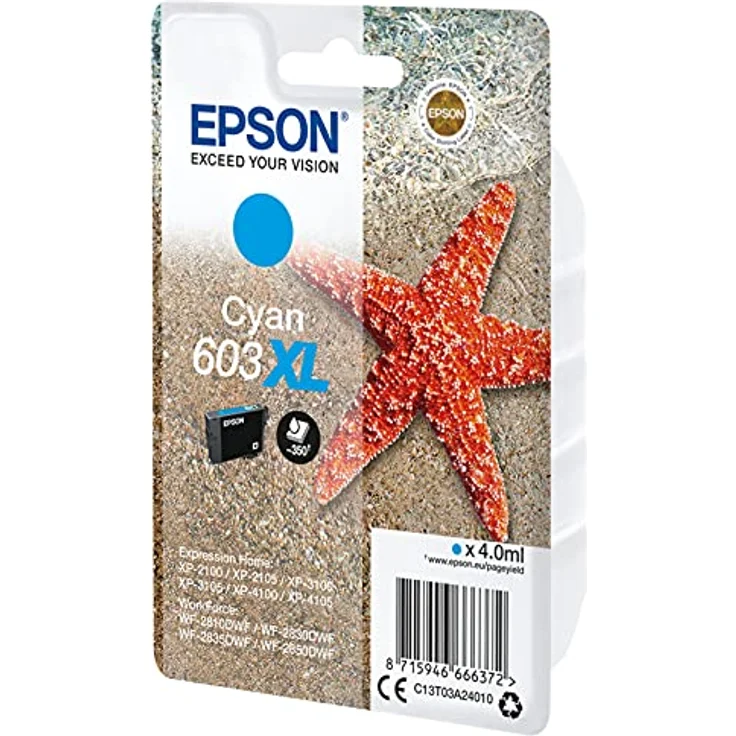 Epson Tinte Cyan XL Seestern 1 Farbe 603XL RF-AM Single – Bild 2