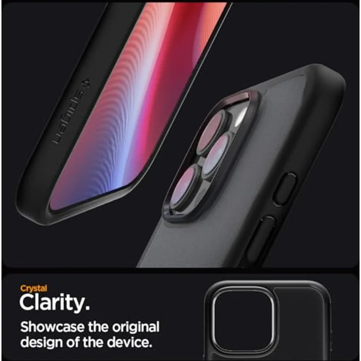 Spigen iPhone 16 Pro Max Hülle [Anti-Yellowing] Ultra Hybrid Case Transparent -Frost Black – Bild 2