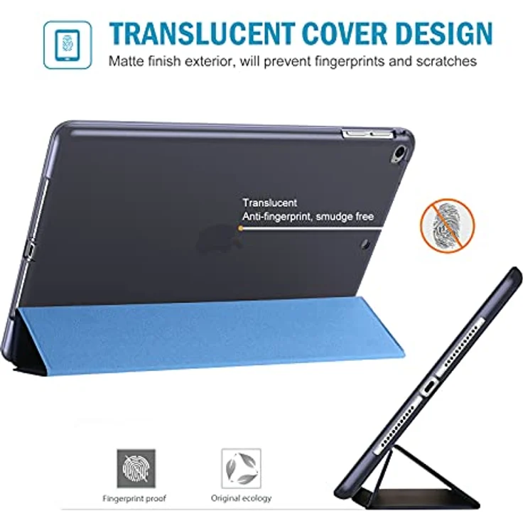 ProCase Soft Hülle für iPad 9.7 Zoll 6. Generation 2018 / 5. Generation 2017 / iPad Air 1/2, Weiche TPU Schutzhülle mit Auto Schlaf/Wach-Modus und transluzenter Rückseite - Navy – Bild 5