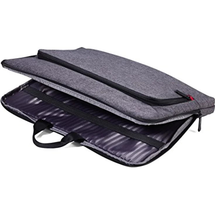 TROIKA MON CARRY IPC70/GY, Portfoliotasche für iPad Pro bis 13'', Reißverschluss, mit Fach für Dokumente und Zubehör, elastisches Bändersystem, grau – Bild 4
