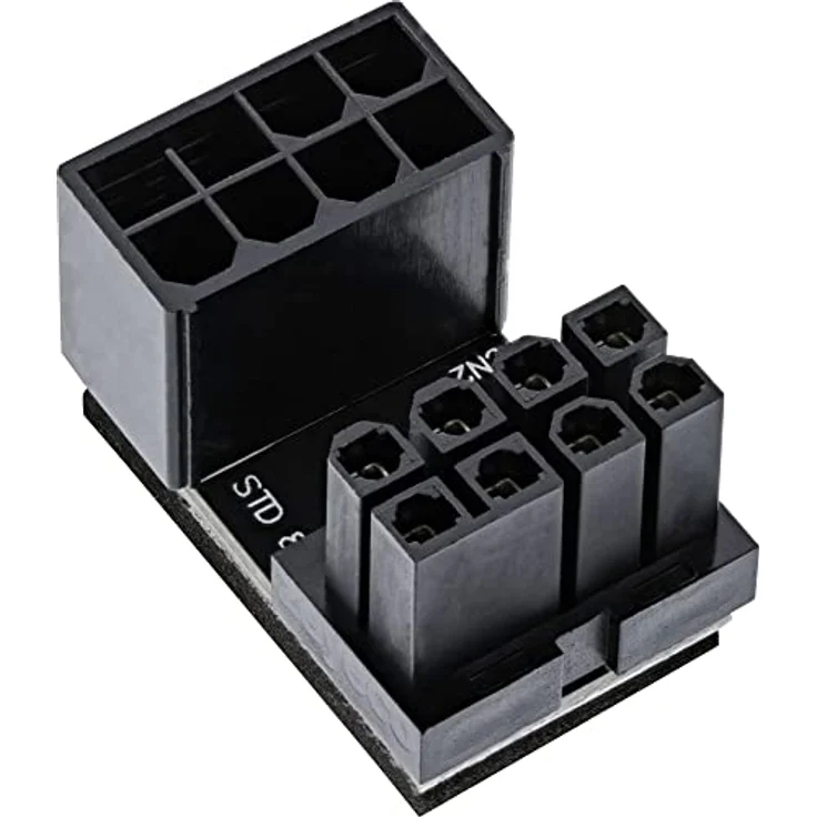 InLine® Stromadapter intern, 180° ATX 8pol Stecker / Buchse, für Desktop-Grafikkarte – Bild 2