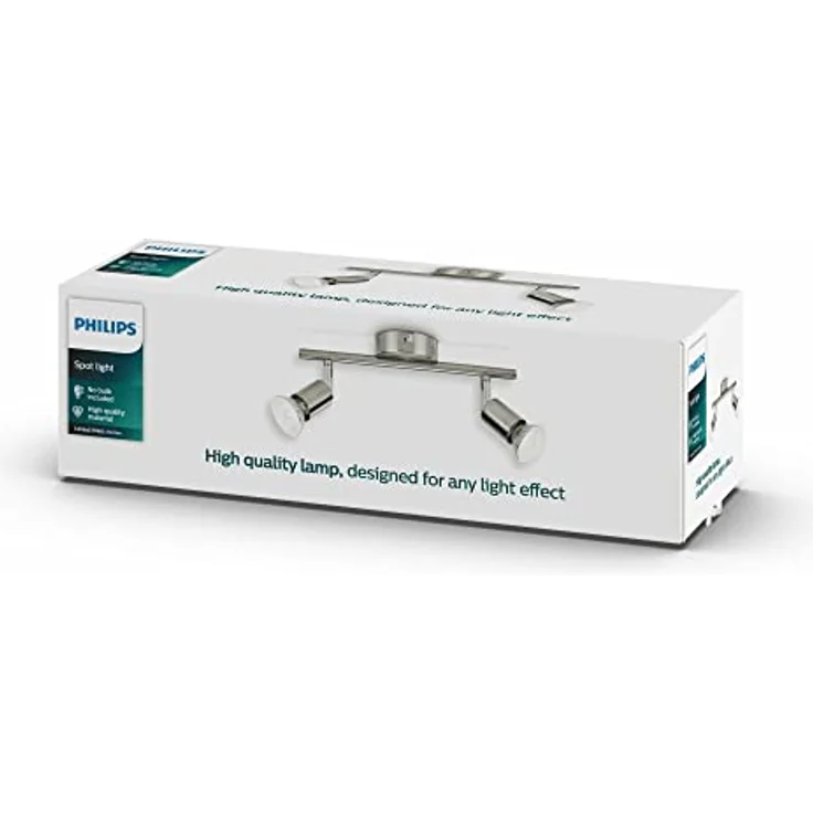 PHILIPS GU10 Essentials Limbali Spot Bar/Tube Light, Nickel - Smarte Deckenbeleuchtung mit einstellbarem Strahlerkopf  – Bild 2