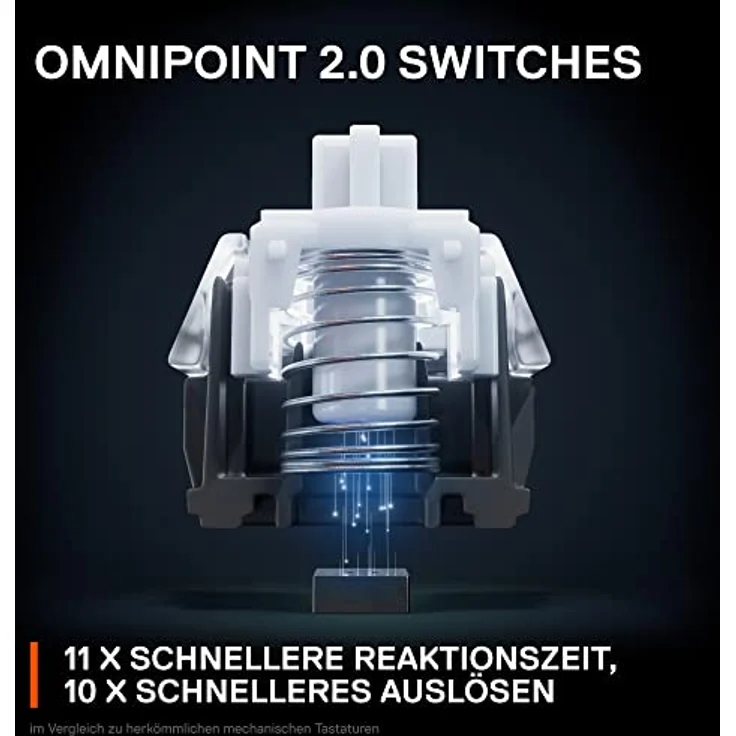 SteelSeries Apex Pro Mini Wireless - Kabellose Mechanische Gaming-Tastatur – Die weltweit schnellste Tastatur – Anpassbares Ansprechverhalten – 60%-Formfaktor – Amerikanisches (QWERTY) Layout – Bild 4