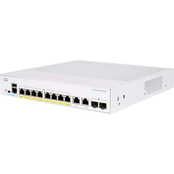 Cisco Business CBS350-8FP-2G Managed Switch | 8 GE-Ports | Full PoE | 2 x 1G-Combo-Ports | Begrenzter Lebenszeitschutz (CBS350-8FP-2G)