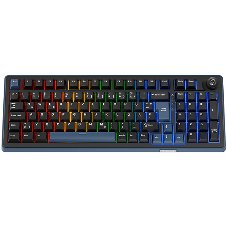 DUCKY OK-M-98 KTT Linear, Mechanische Tastatur mit DE Layout, Kabelgebunden, Schwarz