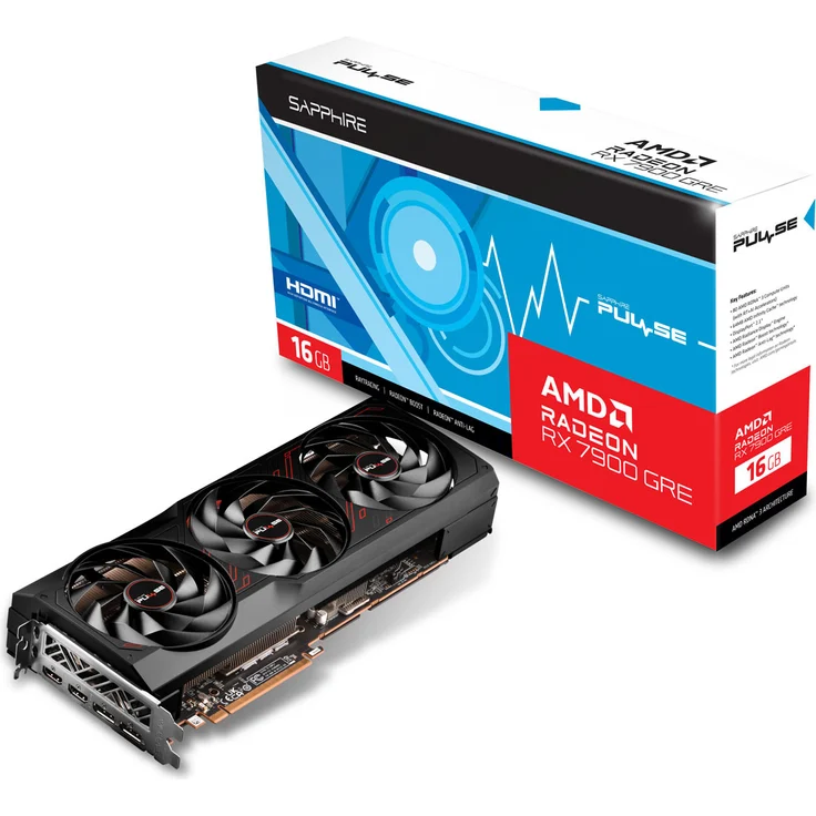 Sapphire Radeon RX 7900 GRE Pulse - 16GB GDDR6, 2x HDMI, 2x DP, lite retail – Bild 1